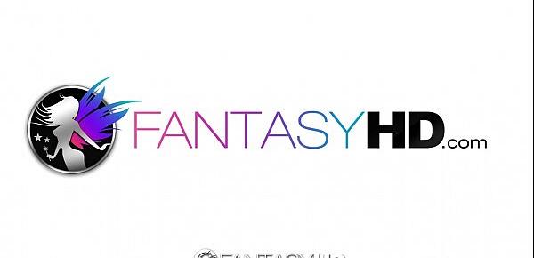  HD FantasyHD - Holly Michaels massages two guys turns into threesome